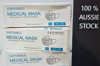 Disposable Face Mask 3 Ply Dust Filter Masks Protective > 95% 3 Layer • $19.95